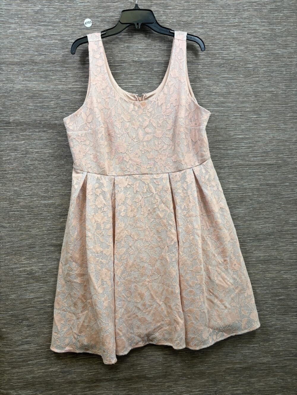Torrid Lace Mini Skater Fit & Flare Dress Womens Sz 14 Pink Sleeveless Coquette